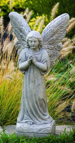 Praying Angel Sculpture Tall Garden Statuary